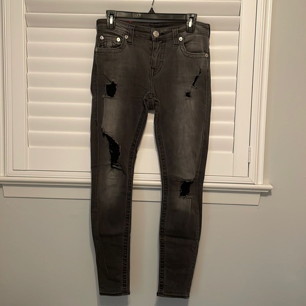 True Religion dark jeans! Size 28, curvy skinny